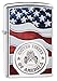 Zippo America Stamp on Flag Pocket Lighter, High Polish Chromethumb 1