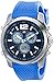 U.S. Polo Assn. Sport Men's US9515 Silver-Tone Watch with Blue Silicone Band