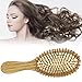Pack of 2 Hair Brush with Natural Boar Bristles, Massages Scalp Anti-Static Hair Detangle for All Types, Lightweigh (Oval)