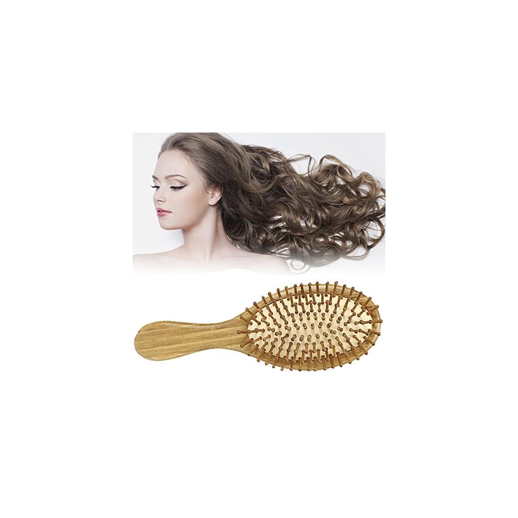 Pack of 2 Bamboo Hair Brushes, 100 Natural Ecofriendly Hair Brush