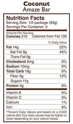 TAZA CHOCOLATE ORGANIC AMAZE BAR 70% STONE GROUND, COCONUT, 2.5 OUNCE (1 COUNT), VEGAN