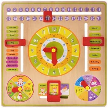 Wooden Multifunctional Montessori Aids Digital Clock Recognition Learning Alarm Clock Early Education Puzzle Children Toys