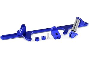 WENJTP For Holley 4500 Series Carburetor Throttle Cable Bracket Billet Aluminum Carburetor Bracket with Dual Return Springs Blue