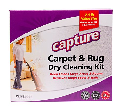 Capture Carpet Dry Cleaning Kit 250 - Resolve Allergens Stain Smell Moisture from Rug Furniture Clothes and Fabric, Mold Pet Stains Odor Smoke and Allergies Too