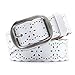 KaLeido Women's 38mm Wide Leather Floral Western Jean Belt