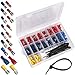 Brax Worx Wire Terminal Electrical Connector Kit, 355 Pc. Set, Insulated Wire Crimp Terminals with Spade and Quick Disconnect Attachments, Automotive, Home or Marine, Zip-Tie