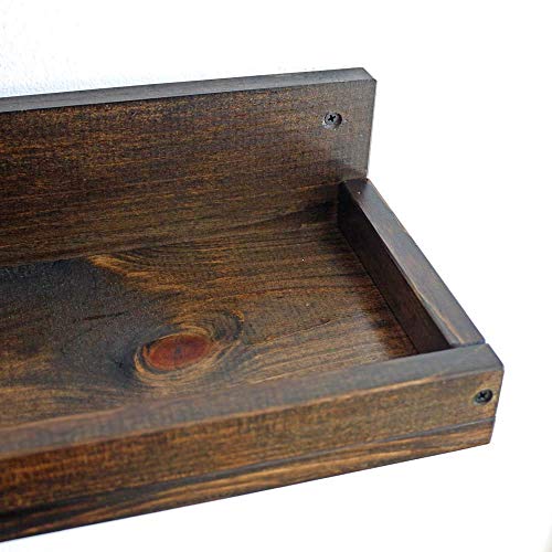 Rustic Wine Rack Shelf and Hanging Stemware Glass Holder (Set)