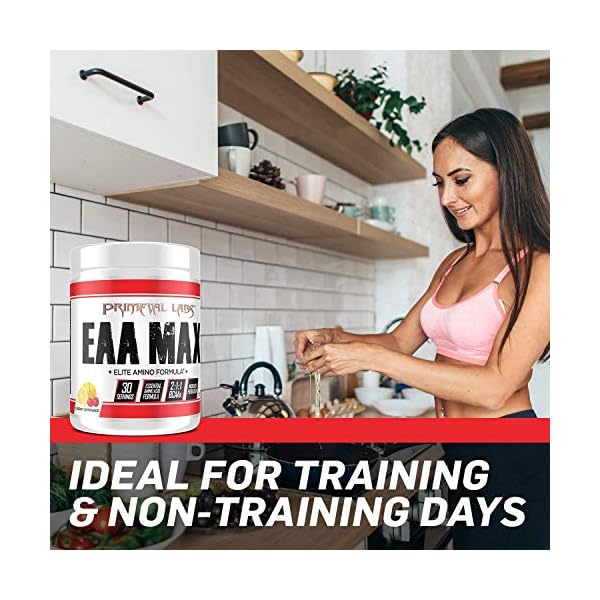 Primeval Labs EAA Max - 30 Servings - Full Essential Amino Acid Profile Drink (Strawberry Mango)