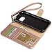 Arae Samsung Galaxy s7 Active Wallet Case with Kickstand and flip cover (not for s7), Rosegold