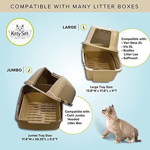 Kitty Sift Disposable Sifting Litter Box Liner Refills, (Jumbo, Pack of