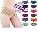 Sexy Basics Women's 12 Pack Cotton Stretch Boyshort Panties