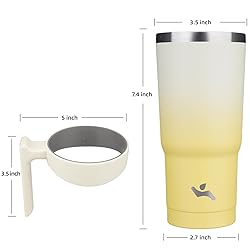 Konokyo 20 oz Tumbler with Handle and 2 Straw 2