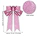 WILLBOND 12 Piece Glitter Christmas Bows - 9.84 x 7.87 Inches Large Bows for Christmas Party Decoration