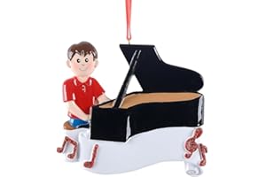 MAXORA Personalized Instruments Ornaments，Piano Player Personalized Music Ornament, Piano Boy Personalized Christmas Tree Ornament, Music Ornaments，Unique Keepsake Gifts for Kids,Friend