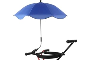 JUOPZKENN Chair Umbrella with Universal Clamp, Adjustable Baby Stroller Umbrella Parasol with Clamp, Beach Chair Sunshade Umbrella Wheelchair Umbrella Clip on Umbrella for Outdoor Patio Chair Golf Cart