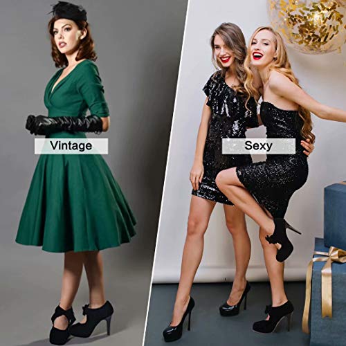 KARKEIN-Womens-Platform-Bow-Tie-Pumps-Sexy-High-Heels-for-Ladies-Fashion-Vintage-Shoes