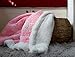 SLPR Plush Fleece Throw Blanket for Girl's Room Nursery with Sherpa (Pink Hearts, 50