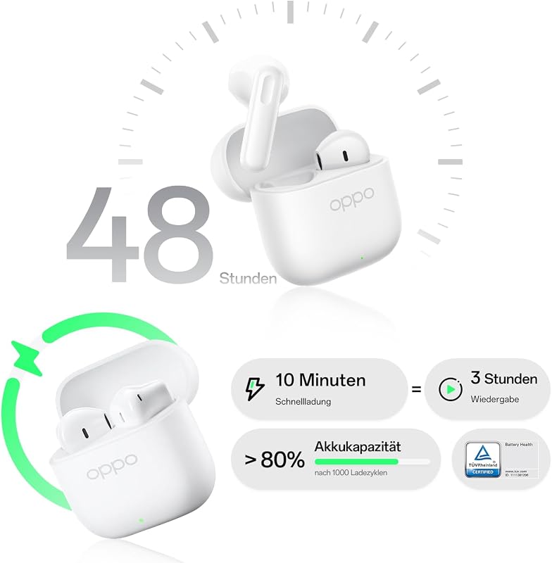 Enco Buds3 Ohrhörer Bluetooth 5.4 12.4mm 48h IP55, Snow White — Foto 3 von 7