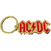 Rock Off officially licensed products AC/DC Logo Gold Metal Key Chain