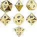 TecUnite 7 Metal Polyhedral Dice Set Role Playing Game Dice Set with Storage Bag