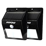 Mpow Super Bright 46 LED Wireless Solar Powered Motion Sensor Light With Dusk to Dawn Dark Sensing Auto On/Off Function For Outdoor
