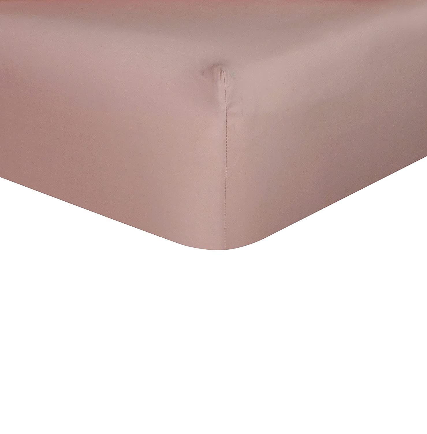 Sleepdown Plain Bamboo Fitted Sheet Soft Warm Cosy & Breathable Comfortable Bedding Bottom Sheets 32cm Extra Deep Pockets - Blush Pink - Single,5056242894933