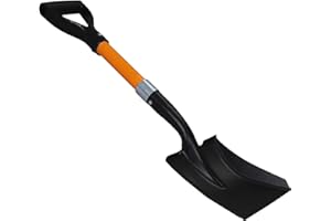 ASHMANONLINE Ashman Medium Square Shovel - 1 Pack, 27 Inch Length, D-Cup Handle, Sturdy, Comfortable, Durable Handle, Built to Last