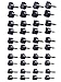 MUDDER 20 Pairs Heel Tips Shoes Tap Caps High Heel Replacement, 8, 9, 10, 11 and 12 mm, U-shape, Black
