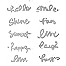 Cutting Dies Dies Cuts Metal for DIY Scrapbooking Embossing Letter Words Hello Love Hope Smile Happy Fun Sweet Decorative DIY Photo Album Paper Cards Making(CDS15)