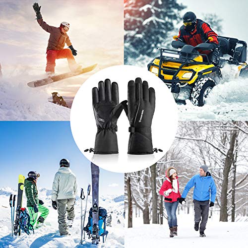 image for KNGUVTH KNGVUTH Ski Gloves, Mens Winter Gloves Waterproof Touch Screen