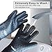 Walfos BBQ Grilling Gloves, Best Versatile Heat Resistant Grill Gloves Silicone Oven Mitts, Thick Long Waterproof Non-Slip Potholder for Barbecue, Cooking, Baking-Full Finger, Hand, Wrist Protection