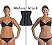 SHAPERX Camellias Women Classic 3 Hooks Latex Waist Trainer Corset for Weight Loss Waist Cincher Body Shaper Slimmer Tummy Control Shapewear Black Plus Size,SZ1988-3-Black-5XL