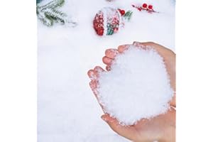 RGQSUN 5.3oz Christmas Fake Snow Decoration for Crafts,Artificial Fake Snow Powder Filler White Snow for Christmas Party Decoration Supplies
