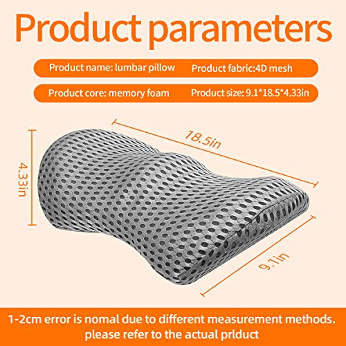 Lumbar Support Pillow Ergonomic , Memory Foam Lumbar Pillow Recliner