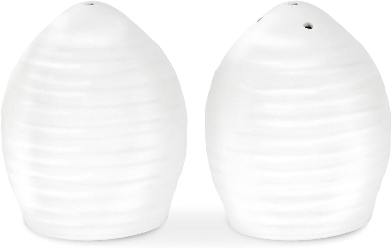 Sophie Conran for Portmeirion - White Salt & Pepper Set 6.5 cm, 4 x 4 x 6.4 cm