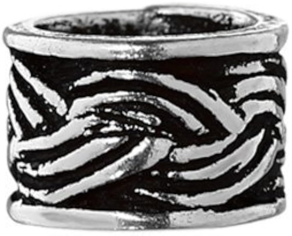 NKlaus Hair Accessories Beard Bead AARON Celtic Braid 925 Sterling Silver Curly Bead 6398