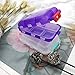 M MUchengbao Travel Pill Organizer Pocket Pharmacy ，with 3 Types of Labels 10 Compartments Small Fold Pill Box BPA-Free Daily Travel Pill Case Medicine Organizer for Store (White + Purple)