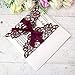 ponatia 25PCS 5.12 x 7.1 '' Laser Cut Wedding Invitations Cards with Envelopes for Wedding Bridal Shower Engagement Birthday Invite (Burgundy)