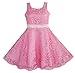 Sunny Fashion Girls Dress Pink Rose Wedding Pageant Boutique Size 11-12