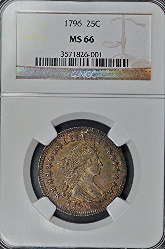  1796 Browning 2 Draped Bust Quarter MS66 NGC