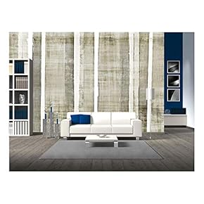 Brown and Beige Abstract Art Painting - Removable Wall Mural | Self-Adhesive Large Wallpaper - 66x96 inches