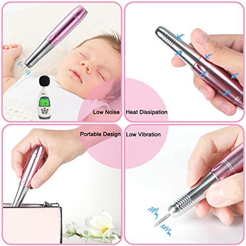 Nail Drill,Electric Nail Drill for Acrylic Nails,Efile Nail Drill Kit,Portable Gel Nail File Machine,Professional Manicure Nail Drill Set 20000rpm Pedicure Polishing Shape Tools
