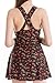 HENGJIA Women's Elegant Crossover One Piece Swimdress Skirted Bottom Swimsuit (FBA) Black Cherry 3XL(US8-10)