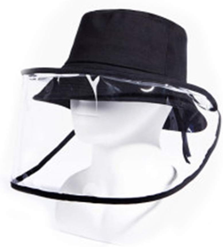Cuteinfantbebe Unisex Anti-Spitting Protective Hat Cover Outdoor Fisherman Bucket Hats with Removable Face Shield Prevention Caps