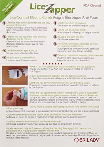 Epilady Lice Zapper Electric Lice Comb EP-400-04A - licecomb