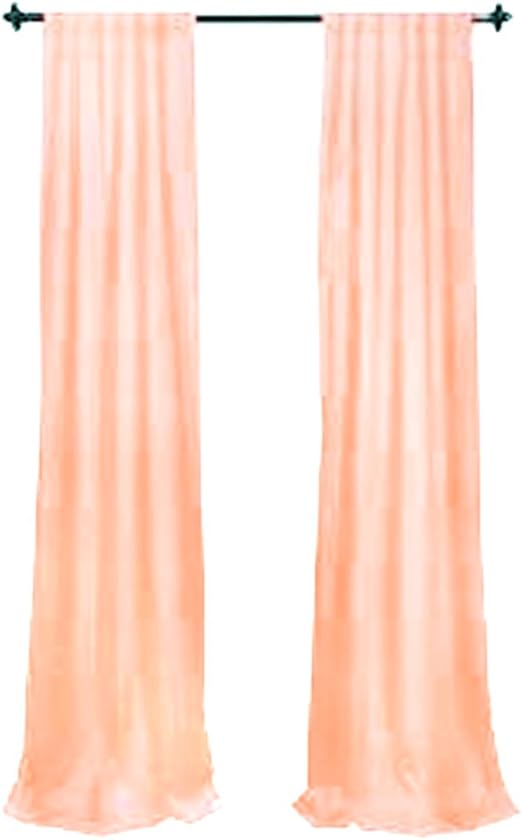 Amazon Com Artofabric Polyester Curtain Panel 56 X63 Inch Peach