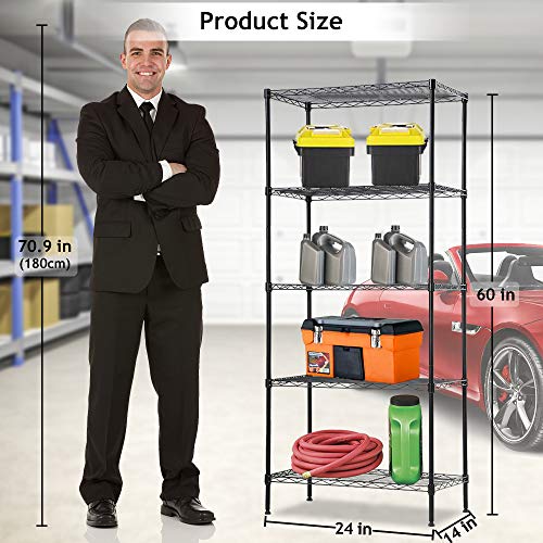 Wire Shelving Unit, NSF 5Tier Layer Shelf Utility Steel Commercial