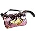 Tinksky Double Color Sequins Waist Bag Casual Outdoor Sports Bag (Gold + Pink)