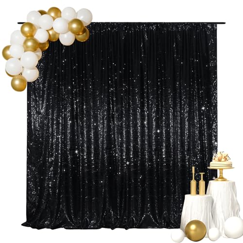 SquarePie 6x8ft Black Sequin Backdrop