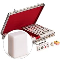 Yellow Mountain Imports Professional Chinese Mahjong Set with Aluminum Case - Large Tiles Size: 1.6 x 1.1 x 0.8 inches (40mm x 29mm x 20mm) - for Chinese Style Gameplay Only